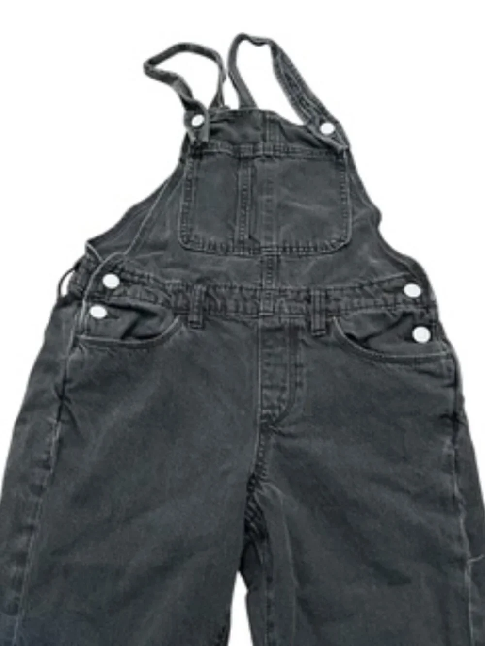 Old Navy Black Denim Overalls Girls XL (14-16) adjustable straps